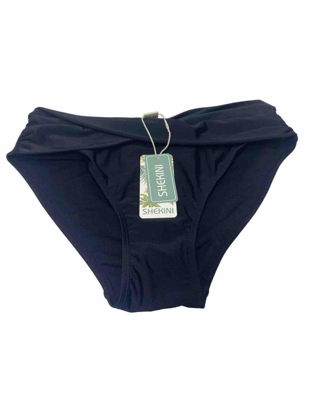 Women’s Black Shekini Bikini Bottom Size M Hipster Swimsuit Brand New w/ Tags
